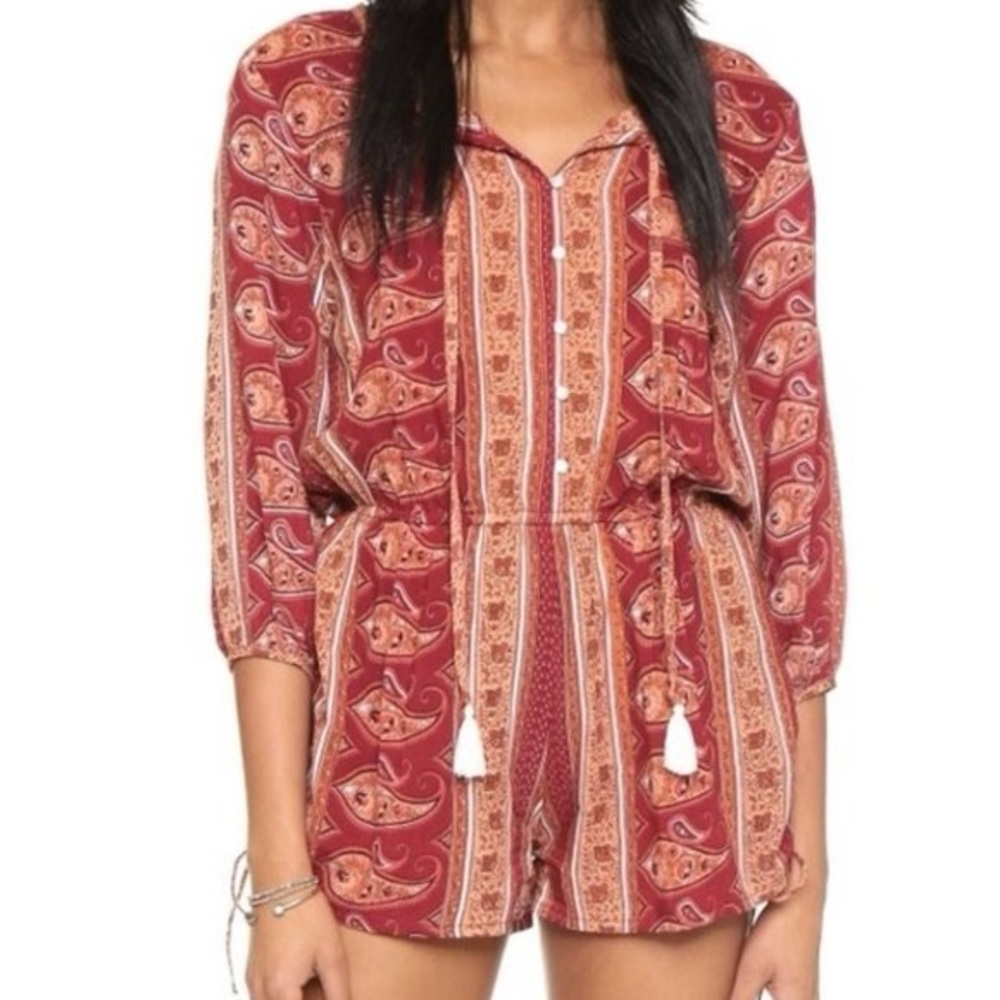 Faithfull the Brand Red Orange romper